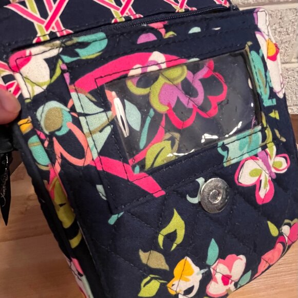 Vera Bradley Navy Blue and Pink Floral Mini Hipster Bag - Picture 6 of 10